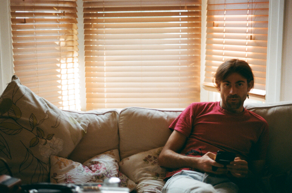 a friend on the couch